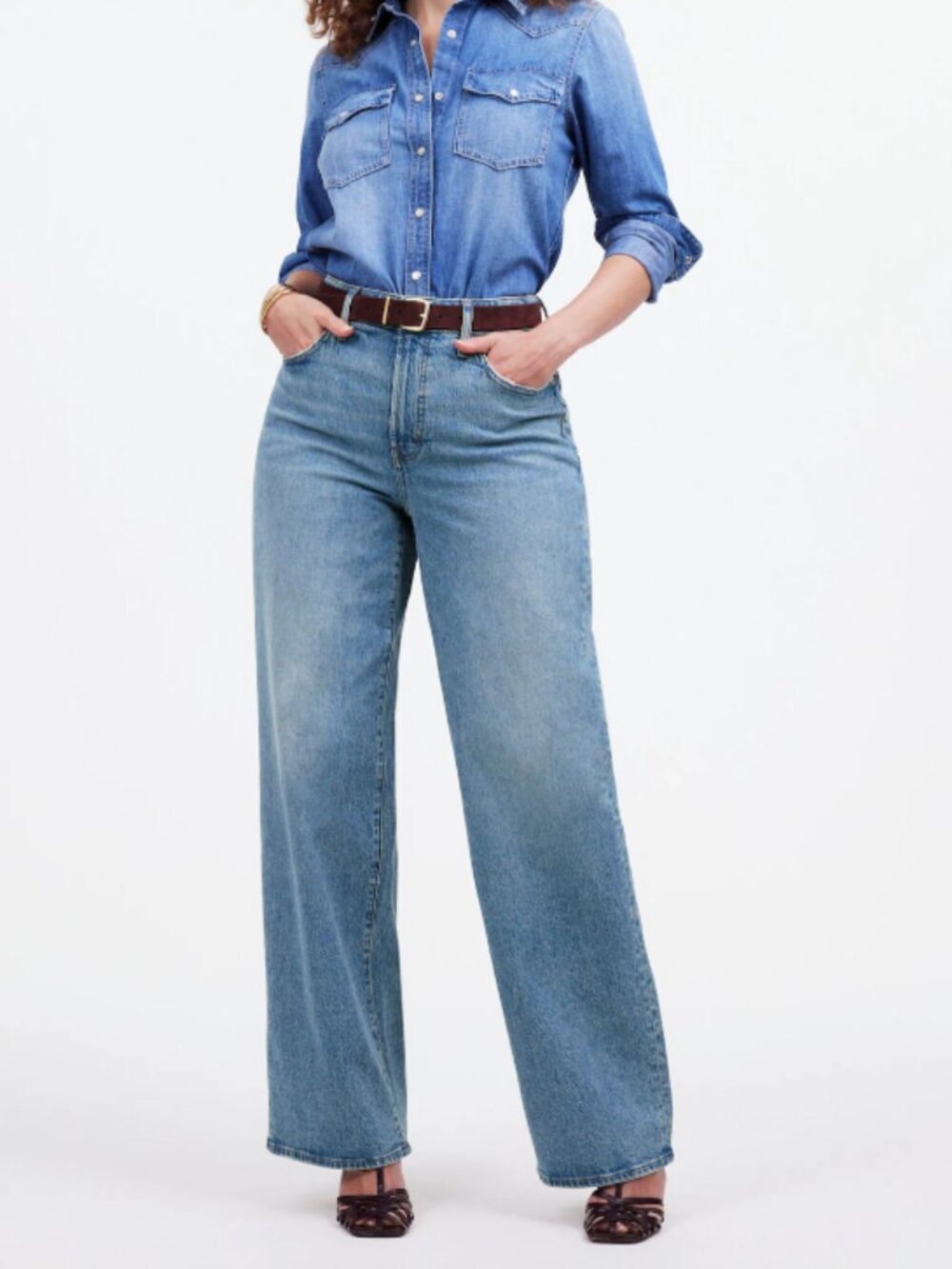 NWT Madewell The Curvy Perfect Vintage Wide Leg Jean 28 Petite Enmore Wash